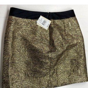 NWT Milly Womens Metallic Tweed Skirt Size 2